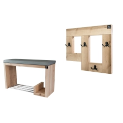 Zestaw Ławka Na Buty RBS-21 + Wieszak Ścienny WDC-19