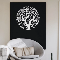 Stalowy dekor "Drzewo Życia" Białe