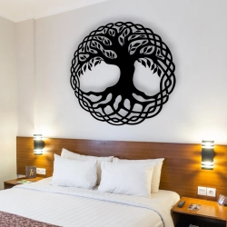 Stalowy dekor "Drzewo Życia" Czarne