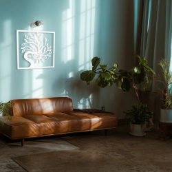 Stalowy dekor "Drzewo Życia" Białe