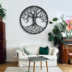 Stalowy dekor "Drzewo Życia" Czarne