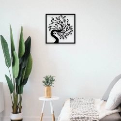 Stalowy dekor "Drzewo Życia" Czarne