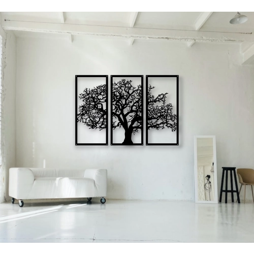 Stalowy dekor "Drzewo Życia" Czarne