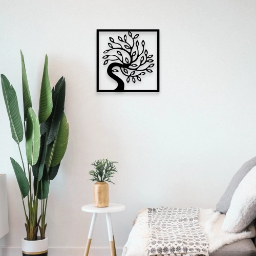 Stalowy dekor "Drzewo Życia" Czarne