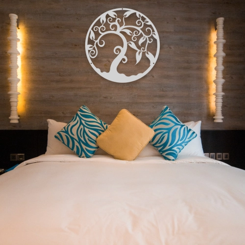 Stalowy dekor "Drzewo Życia" Białe