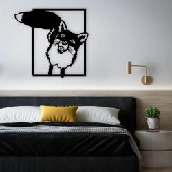 Stalowy dekor Lisek Czarny