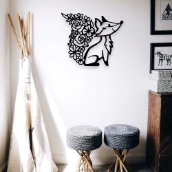 Stalowy dekor Lisek Czarny