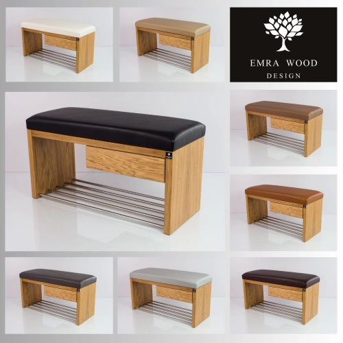 MODEL LGS-2 ŁAWECZKI TAPICEROWANE GŁADKIE Z EKO-SKÓRY