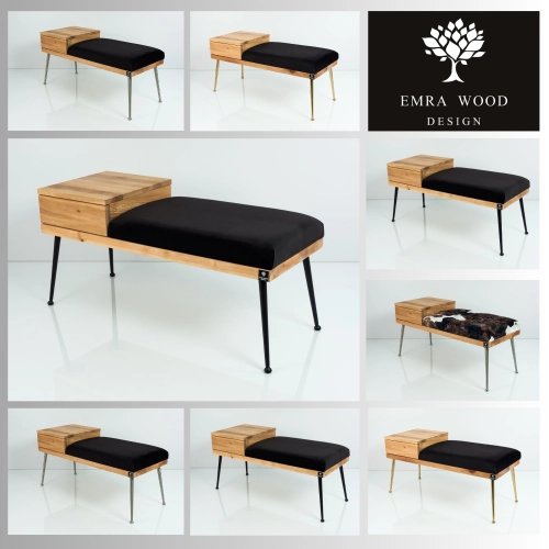 MODEL LGS-106 ŁAWECZKI TAPICEROWANE GŁADKIE Z TKANINY