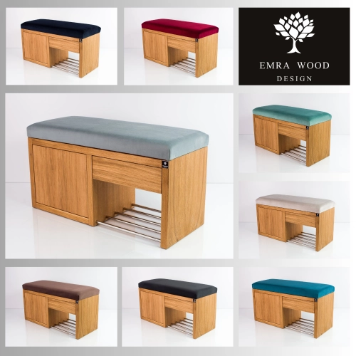 MODEL LGS-7 ŁAWECZKI TAPICEROWANE GŁADKIE Z TKANINY