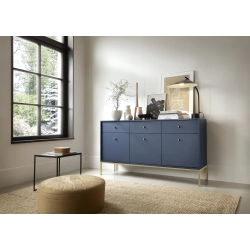 Komoda Granatowa Noga Złota