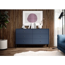 Komoda Granatowa Noga Czarna