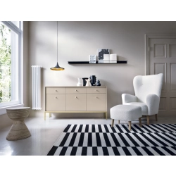 Komoda Beżowa Noga Złota