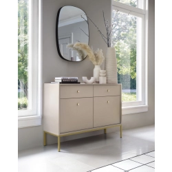 Komoda Beżowa Noga Złota