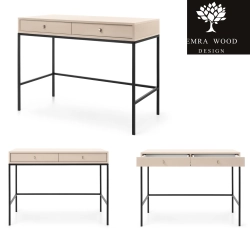 Konsola Toaletka Beżowa Noga Czarna