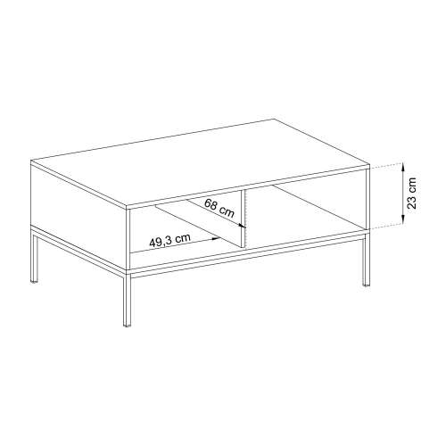 Stolik Kawowy Granatowy Noga Czarna