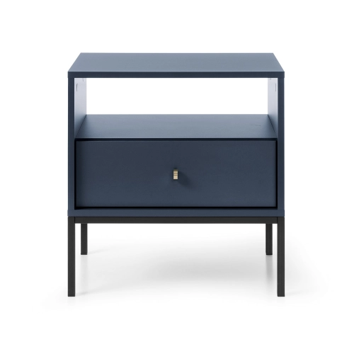 Szafka Nocna Granatowa Noga Czarna