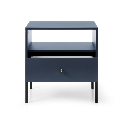 Szafka Nocna Granatowa Noga Czarna