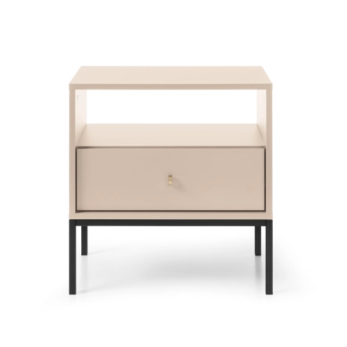 Szafka Nocna Beżowa Noga Czarna