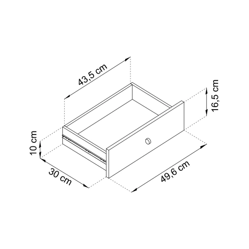 Szafka Nocna Beżowa Noga Czarna