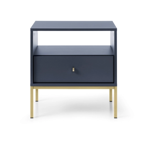 Szafka Nocna Granatowa Noga Złota
