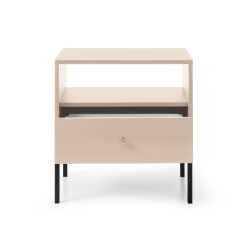 Szafka Nocna Beżowa Noga Czarna