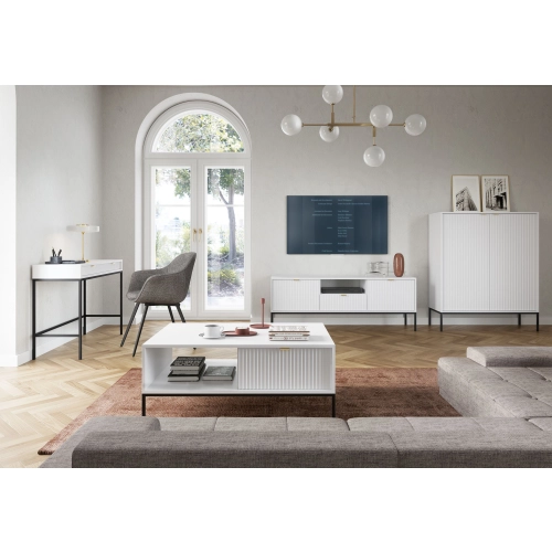 Komplety mebli do salonu Biało - Czarne