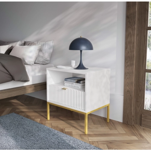 Komplety mebli do salonu Biało - Złoty