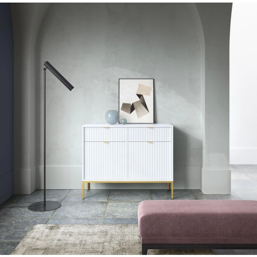 Komplety mebli do salonu Biało - Złoty