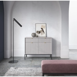 Komoda Szaro - Czarna