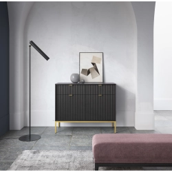 Komoda Czarno - Złota