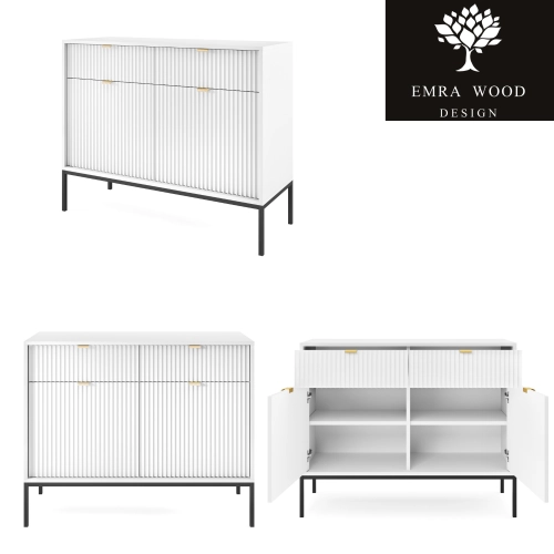 Komoda Biało - Czarna