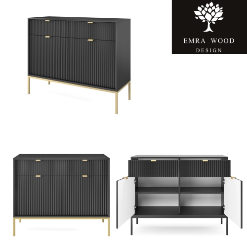Komoda Czarno - Złota