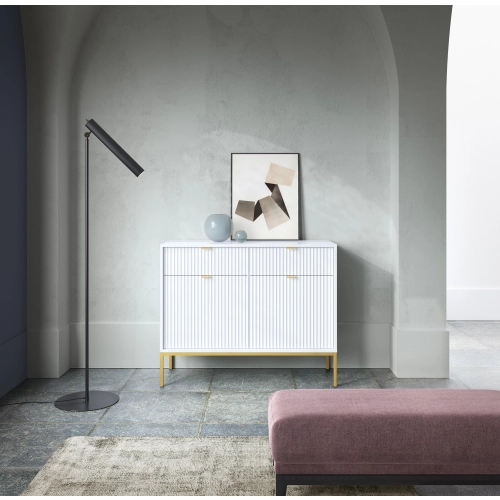 Komoda Biało - Złota