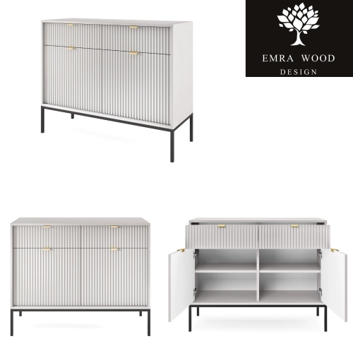 Komoda Szaro - Czarna