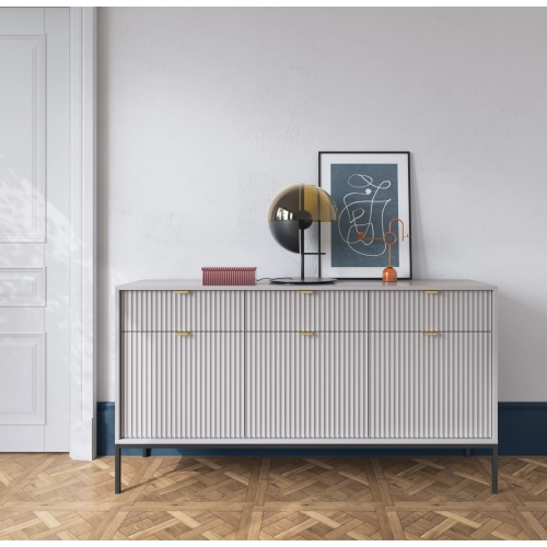 Komoda Szaro - Czarna