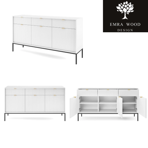 Komoda Biało - Czarna