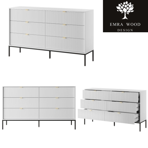 Komoda Biało - Czarna