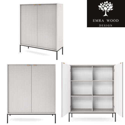 Komoda Szaro - Czarna