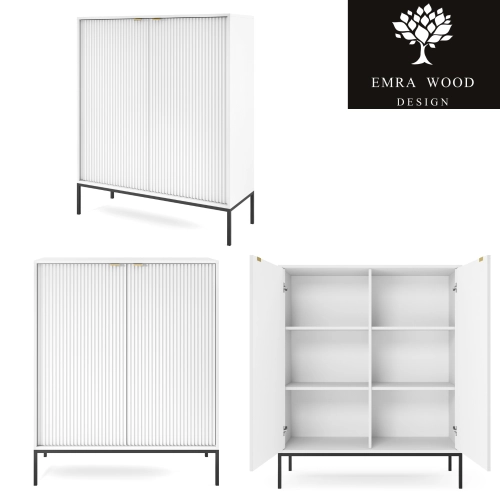 Komoda Biało - Czarna