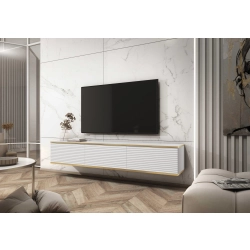 Szafka RTV Biało - Złota  175 cm MDF