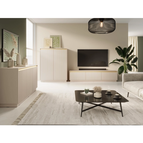 Komoda Beżowo Złota