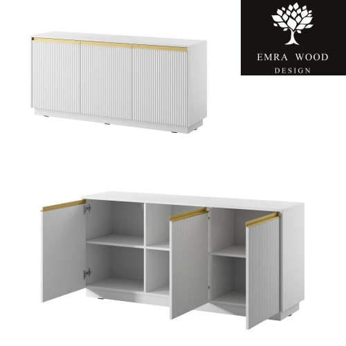 Komoda Biało Złota