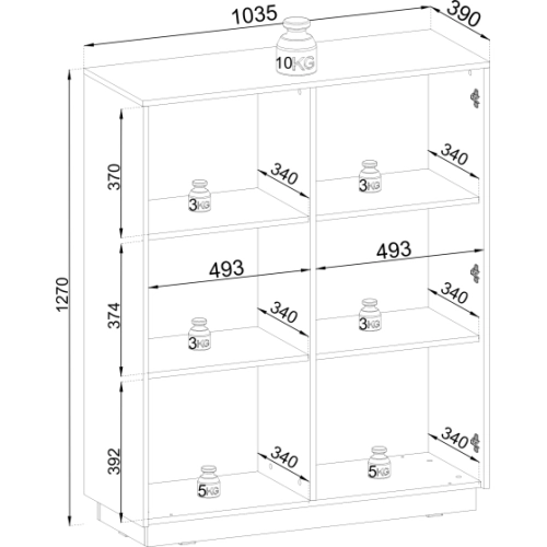 Komoda Biało Złota