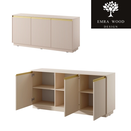 Komoda Beżowo Złota