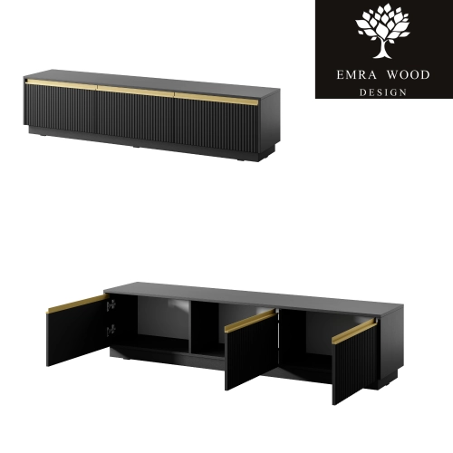 Szafka RTV  Czarno Złota