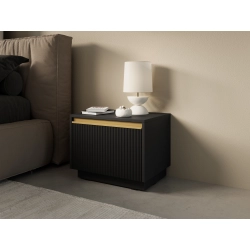 Szafka Nocna Czarno Złota