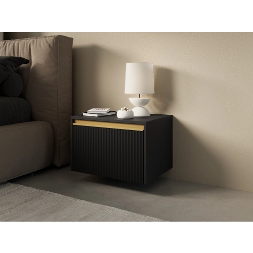 Szafka Nocna Czarno Złota