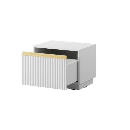 Szafka Nocna  Biało Złota