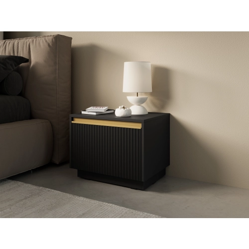 Szafka Nocna Czarno Złota